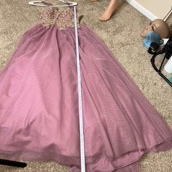 TLC Say Yes To The Prom Womens Juniors Embellished Open Back Evening Dress SZ 7 - Picture 3 of 12